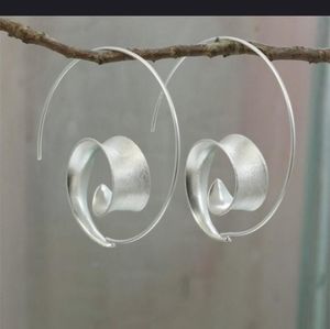 Silver Artistic Swirl Large earrings